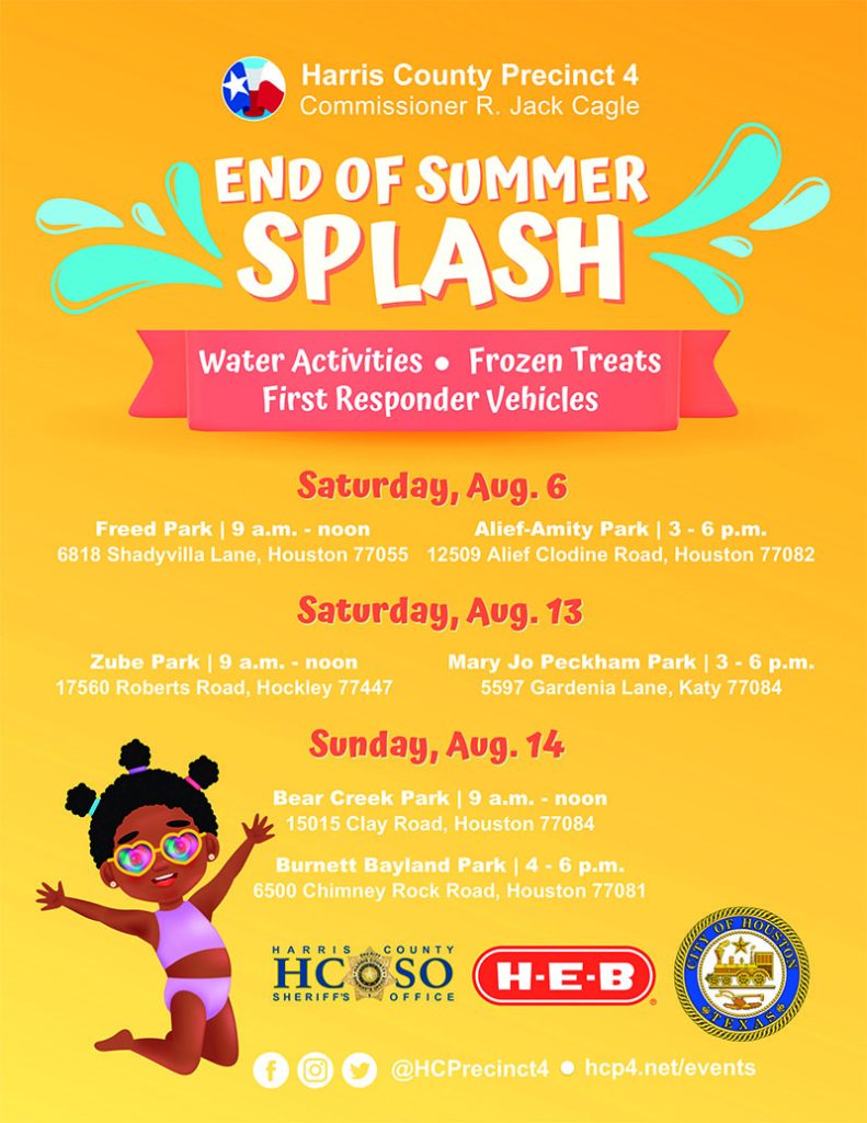 Precinct 4: End of Summer Splash Days – Gulfton Management District