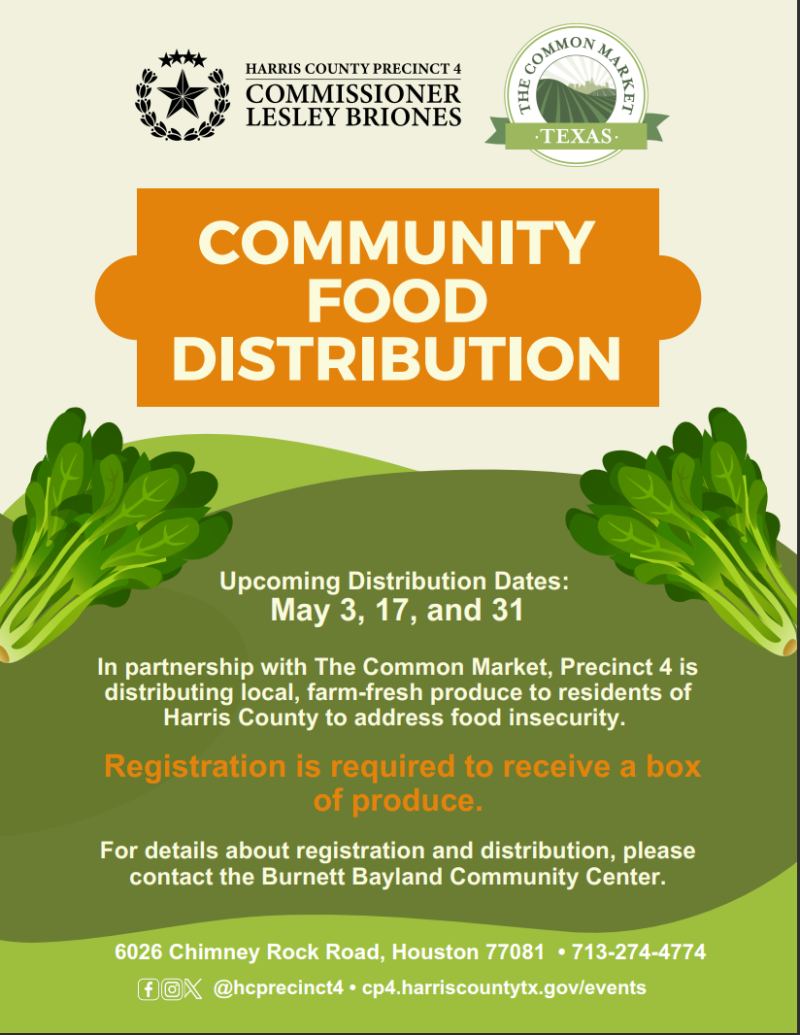 Burnett Bayland Community Center Food Distributions, May 3, 17, and 31 ...