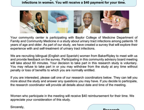 Baylor College of Medicine: Urinary Tract Infection Research Project